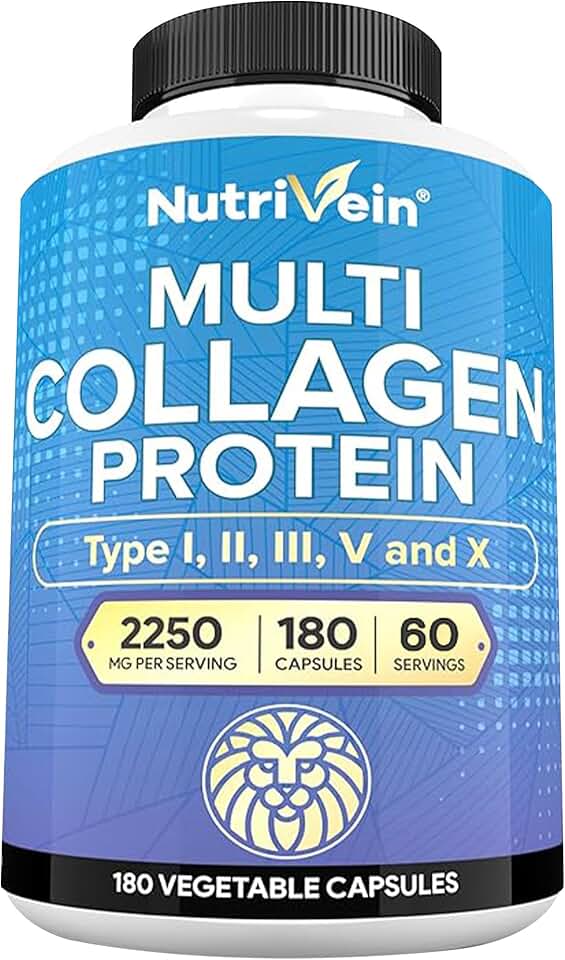 Multi Collagen Pills for Skin, Joints, Hair, and Bones
