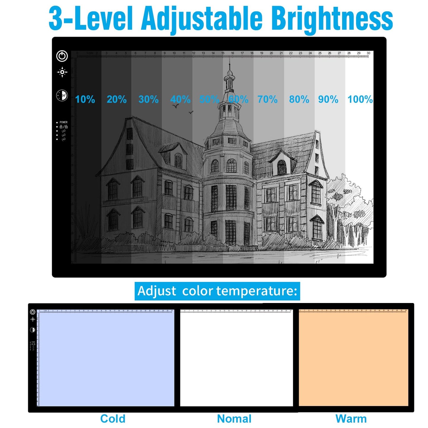 A4 LED Tracing Light Box with 3 Brightness Modes