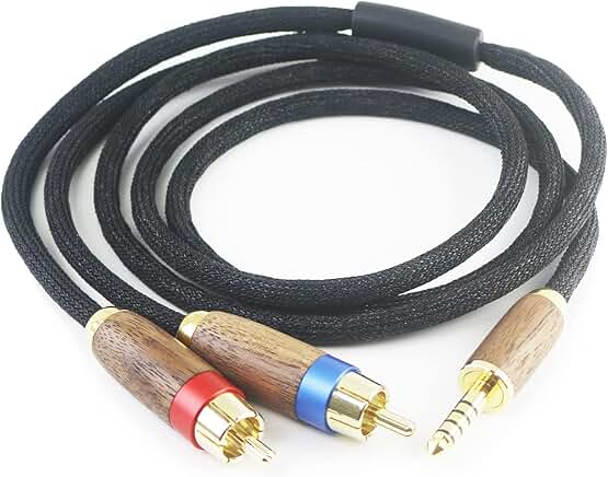 4.4mm to 2 RCA Balanced Audio Adapter Cable 1.5m
