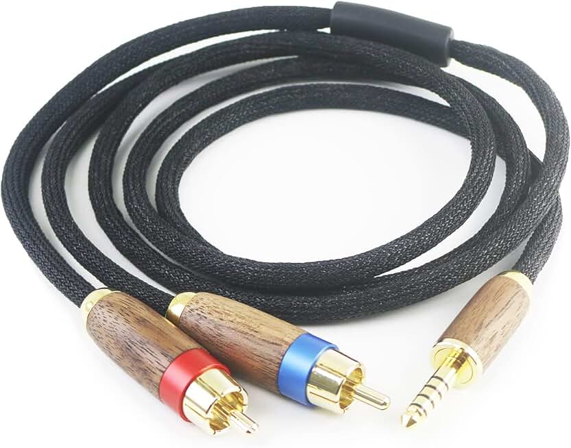 4.4mm to 2 RCA Balanced Audio Adapter Cable 1.5m