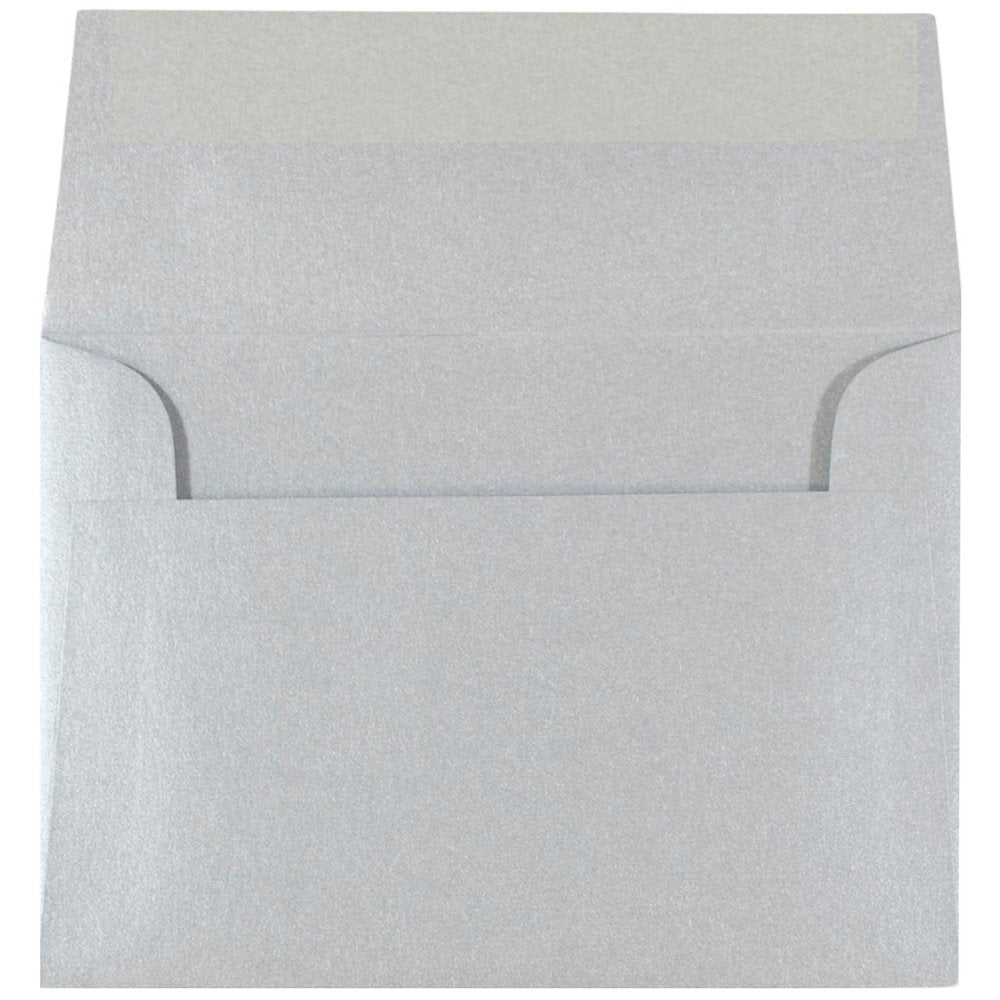 Silver Metallic 4Bar Invitation Envelopes, 25 Pack