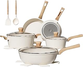 14-Piece Nonstick Cookware Set with Pots, Pans, and Utensils