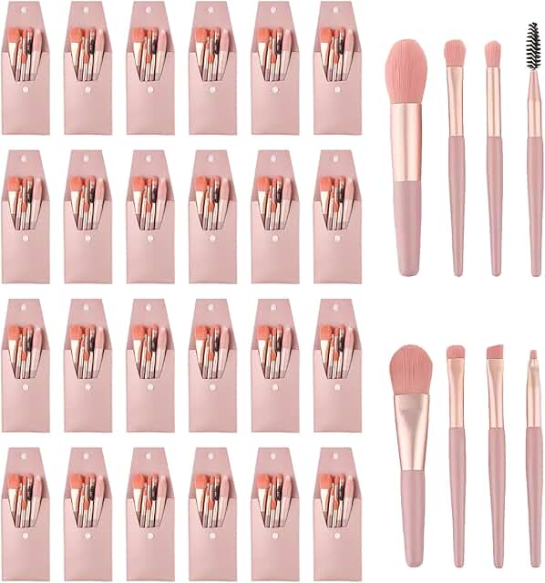 Travel Makeup Brush Set with Bag for Bridesmaids