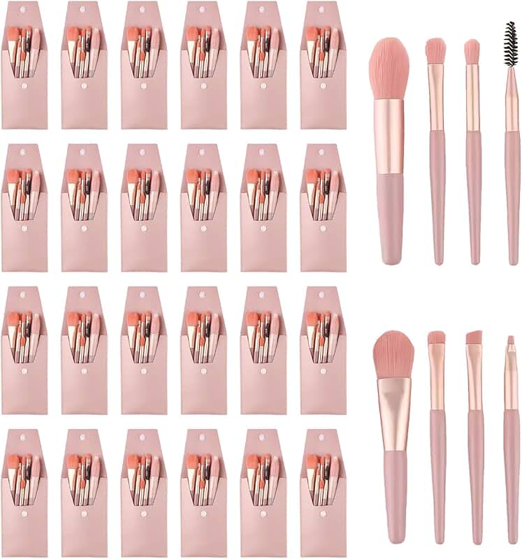 Travel Makeup Brush Set with Bag for Bridesmaids