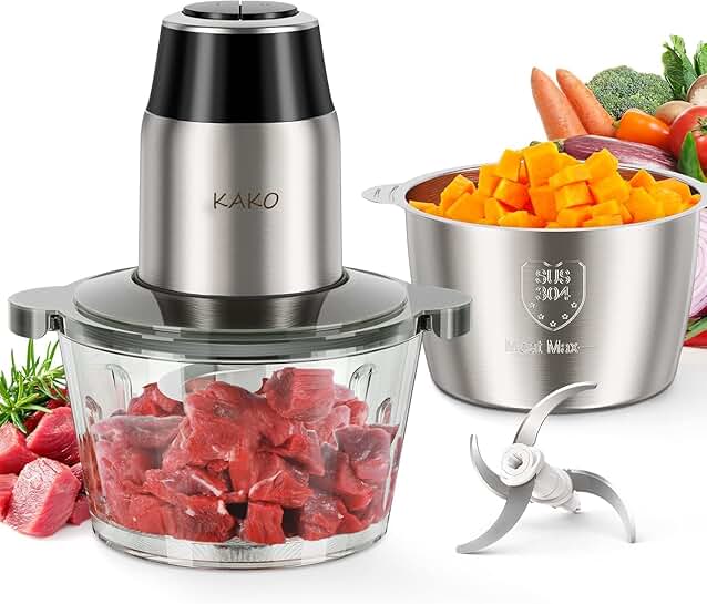 Electric Food Processor with Meat Grinder and Chopper