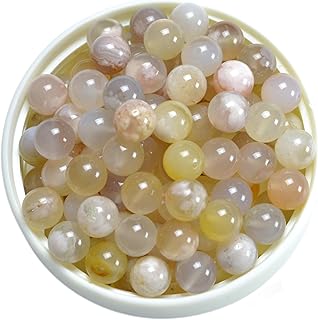 100pcs Natural Sakura Flower Agate Beads 8mm
