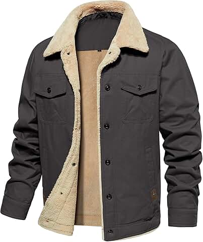 Men's Warm Winter Cotton Fleece Work Coat
