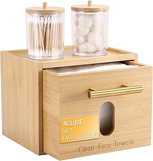 Bamboo Towel and Cotton Ball Storage Box