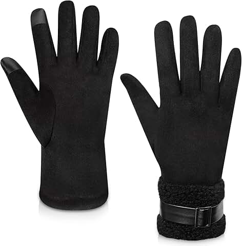 Women's Fleece-Lined Touchscreen Winter Gloves