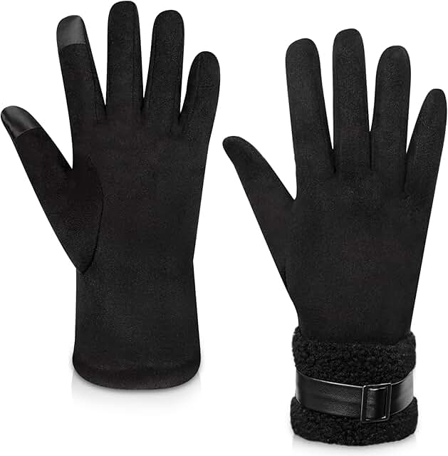 Women's Fleece-Lined Touchscreen Winter Gloves