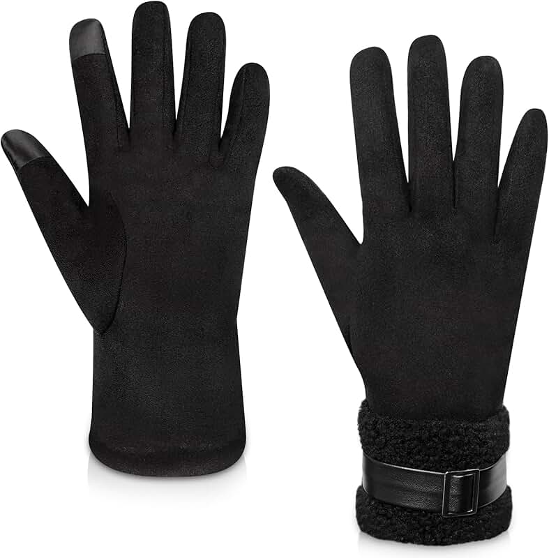 Women's Fleece-Lined Touchscreen Winter Gloves