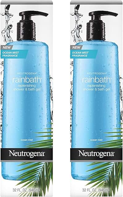 Moisturizing Ocean Mist Shower and Bath Gel, 32 oz, Pack of 2