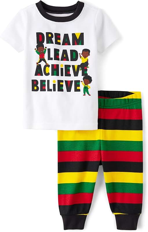 Toddler Cotton Short Sleeve Top and Pants Pajama Set