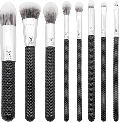 8-Piece Makeup Brush Set with Travel Pouch