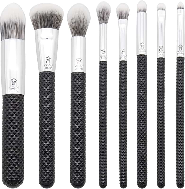 8-Piece Makeup Brush Set with Travel Pouch