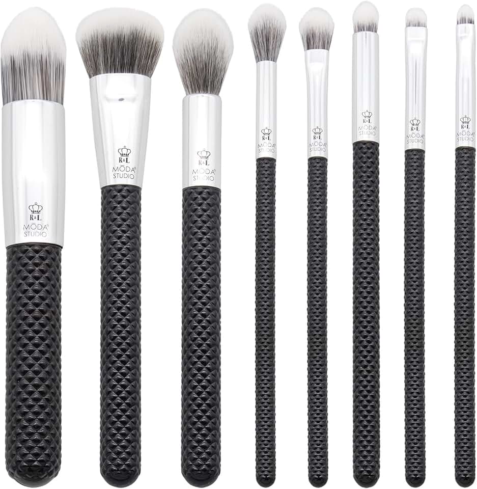 8-Piece Makeup Brush Set with Travel Pouch