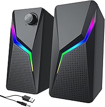 Desktop Computer Speakers with Lighting and Bass