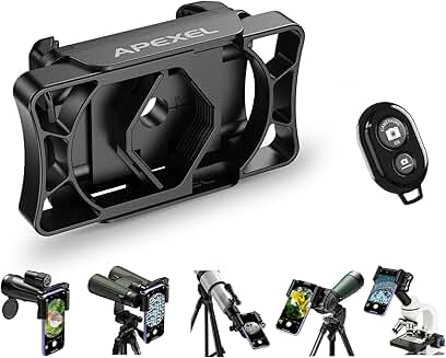 Phone Adapter for Telescope and Binoculars with Remote