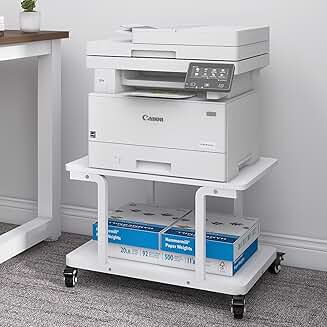 Large 2-Tier Printer Stand with Wheels and Storage