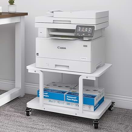 Large 2-Tier Printer Stand with Wheels and Storage