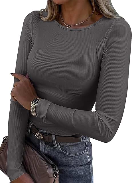 Women's Slim Long Sleeve Crop Top for Going Out