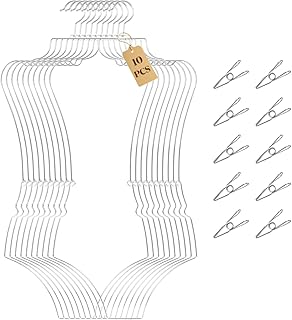 10 Metal Lingerie and Swimsuit Hangers with Clips