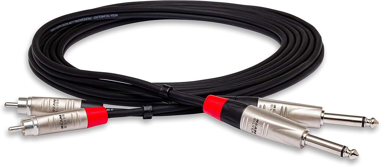 20-Foot Stereo Interconnect with Dual TS to RCA