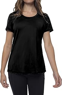 Women's Short Sleeve Black Scoop Neck Shirt XL