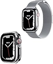 44mm/45mm Polished Aluminum Apple Watch Case with Milanese Loop