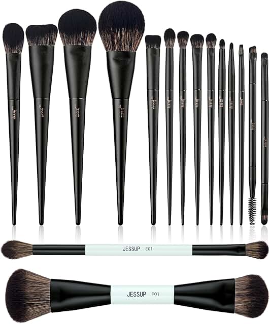 14-Piece Makeup Brush Set with Double-Sided Brushes