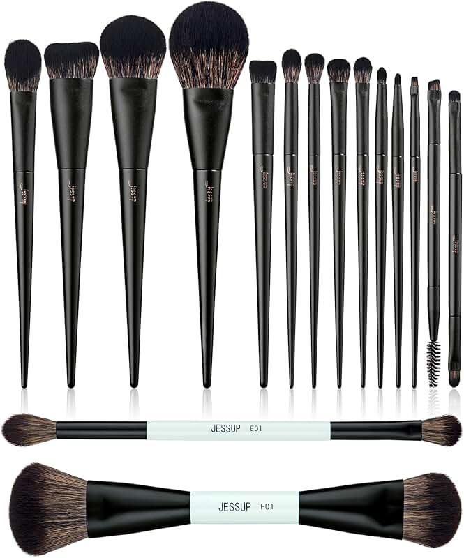 14-Piece Makeup Brush Set with Double-Sided Brushes