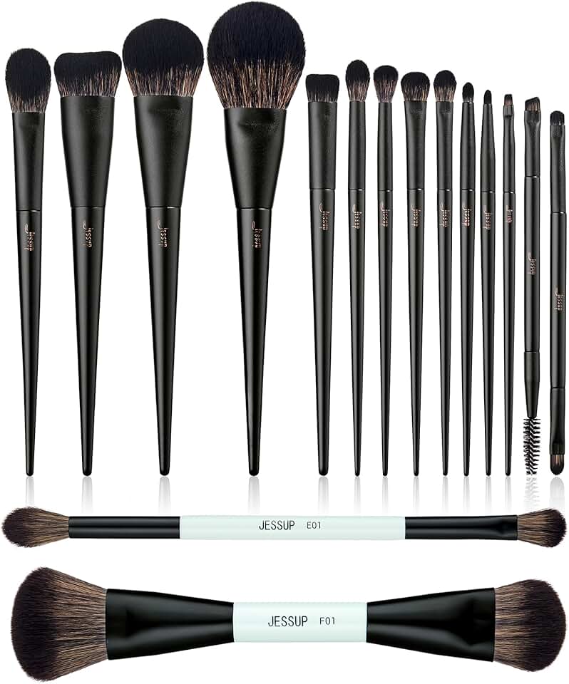 14-Piece Makeup Brush Set with Double-Sided Brushes