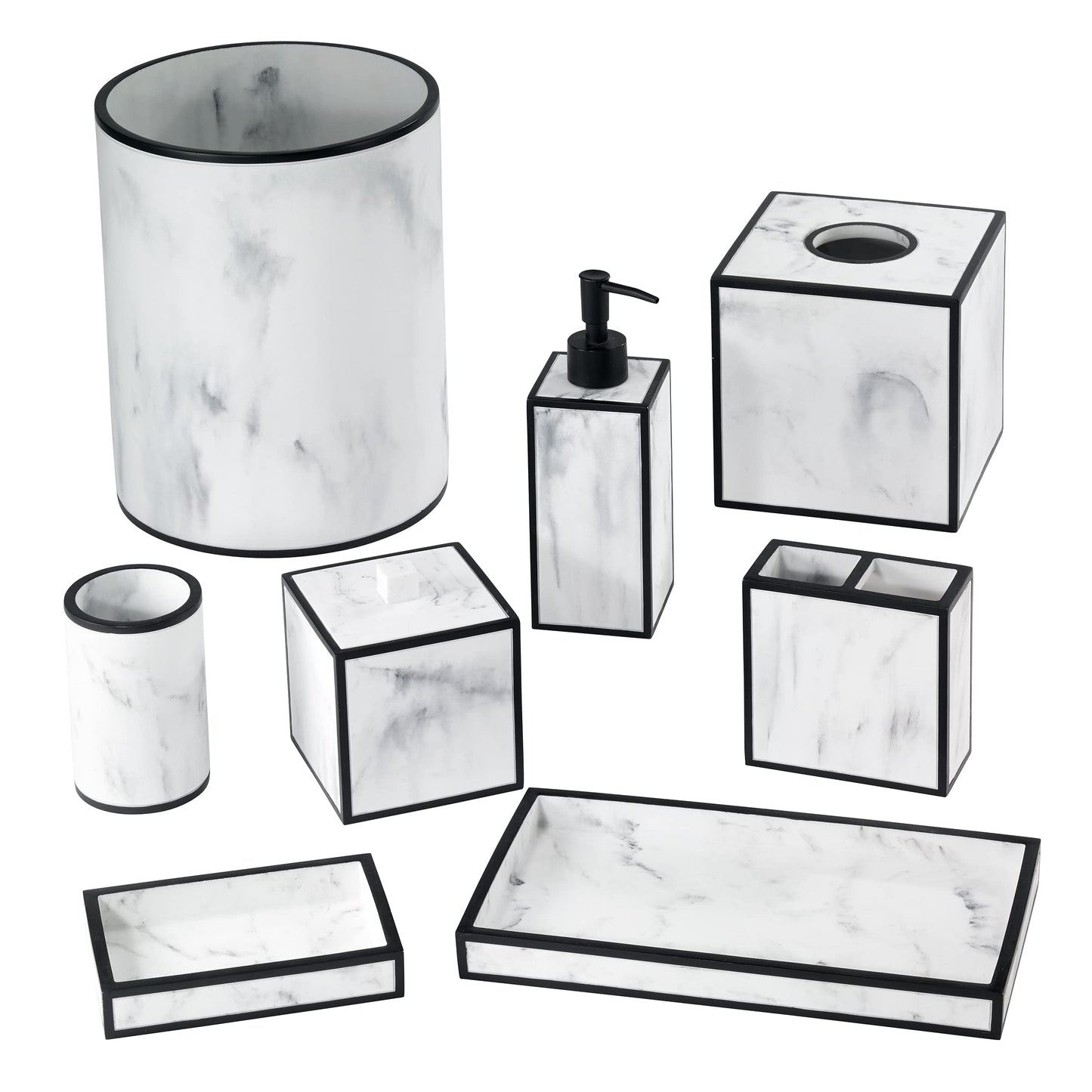 Jasper  Tumbler, White Black