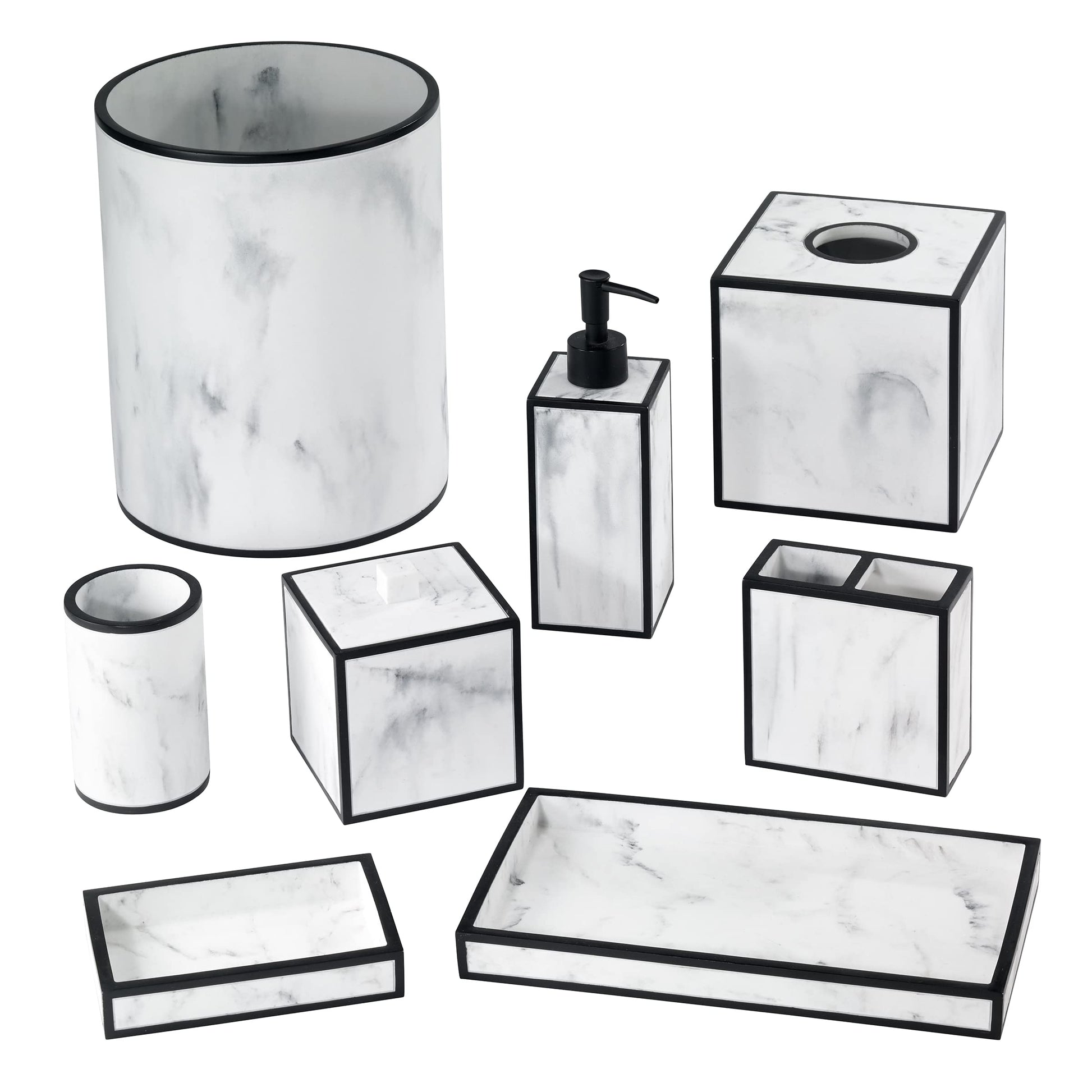 Jasper  Tumbler, White Black