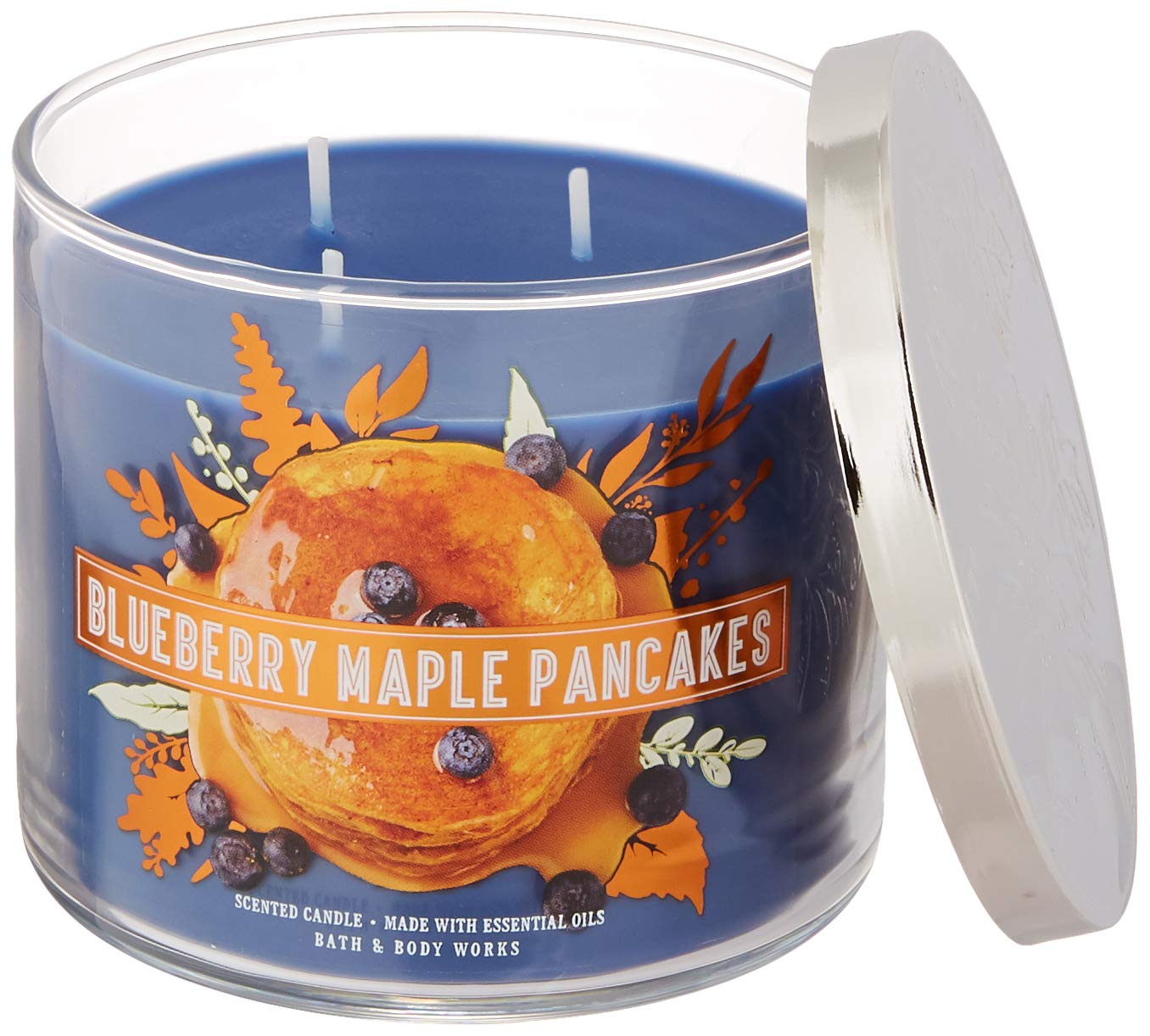 3 Wick Scented Candle Blueberry Maple Pancakes 14.5 Ounce