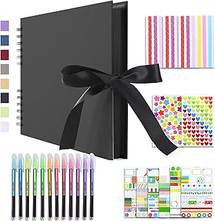 Black Kraft Scrapbook Album with 80 Pages
