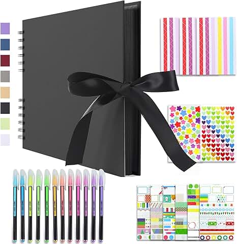 Black Kraft Scrapbook Album with 80 Pages