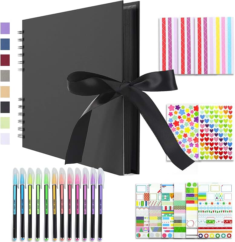 Black Kraft Scrapbook Album with 80 Pages