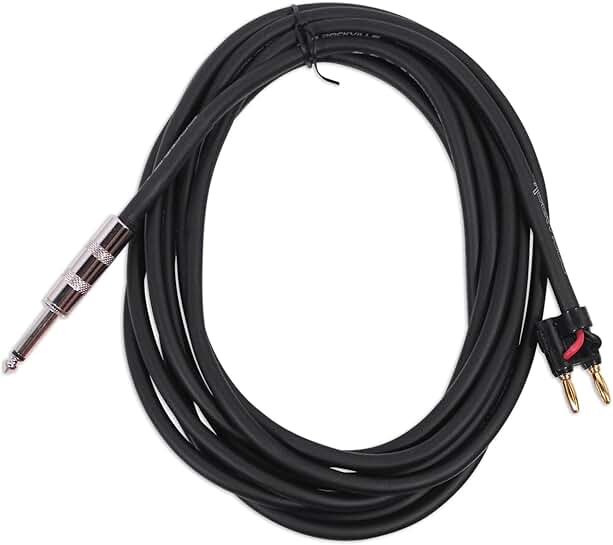 15ft 1/4" to Banana Speaker Cable, 16 Gauge