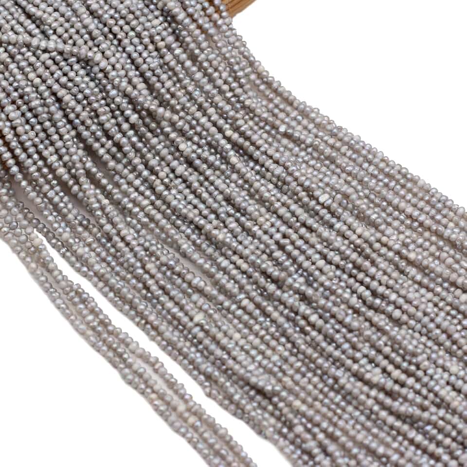 Natural Grey Mini Pearl Beads for Jewelry Making
