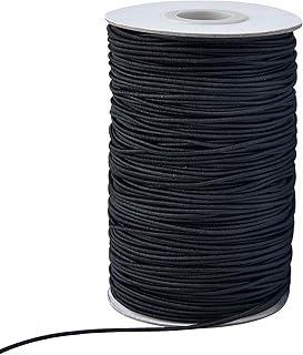 Black 2mm Elastic Cord for Jewelry and Crafting