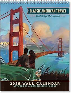 2025 Wall Calendar with US Cities Poster Design