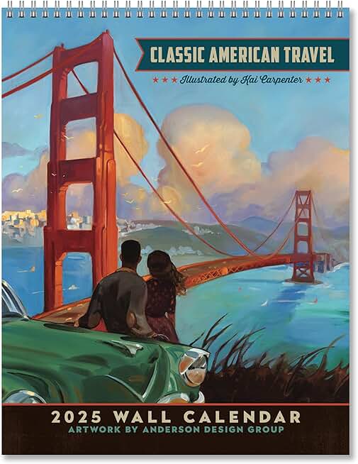 2025 Wall Calendar with US Cities Poster Design