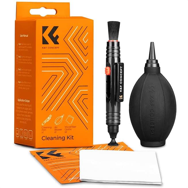 4-in-1 Camera Lens Cleaning Kit with Pen, Blower, Cloth