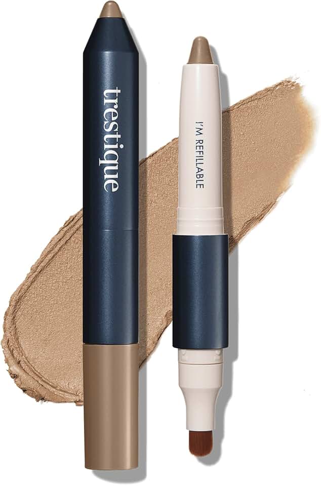 Refillable Eyeshadow Crayon with Built-In Brush