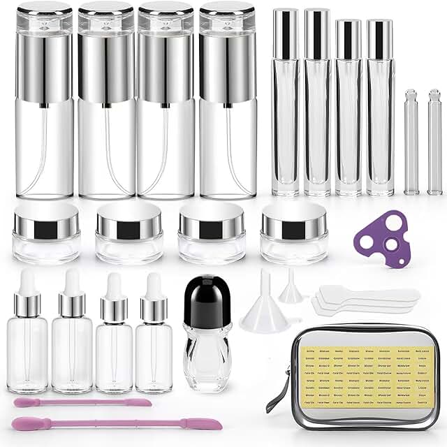 34-Piece TSA-Approved Travel Bottles with Bag