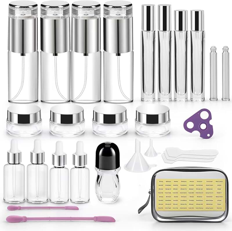 34-Piece TSA-Approved Travel Bottles with Bag