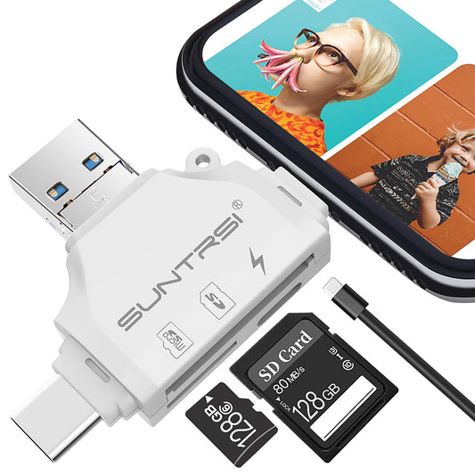 SD/Micro SD Card Reader for iPhone, iPad, Android, Mac, and Computer