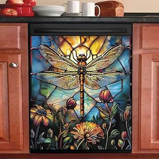 Colorful Dragonfly Magnet Cover for Kitchen Decor