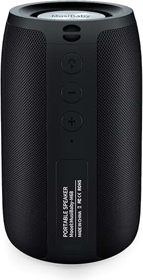 Portable Waterproof Bluetooth Speaker with Deep Bass